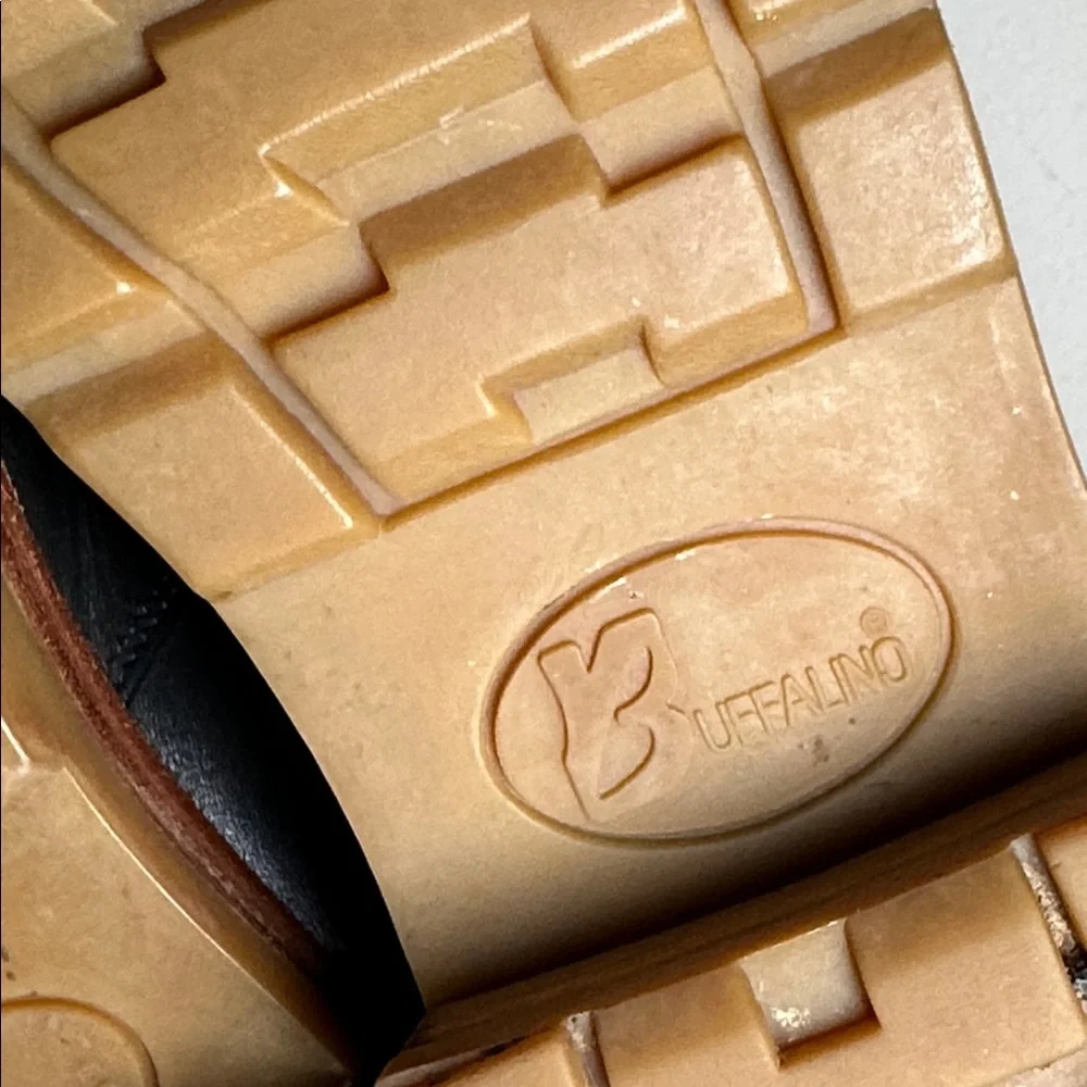 Buffalino Dakota Black Leather vintage heavyweight Men's Boots